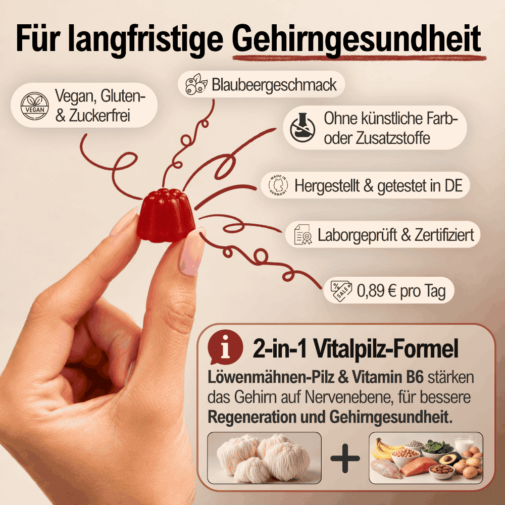 Löwenmähne Fokus Gummies